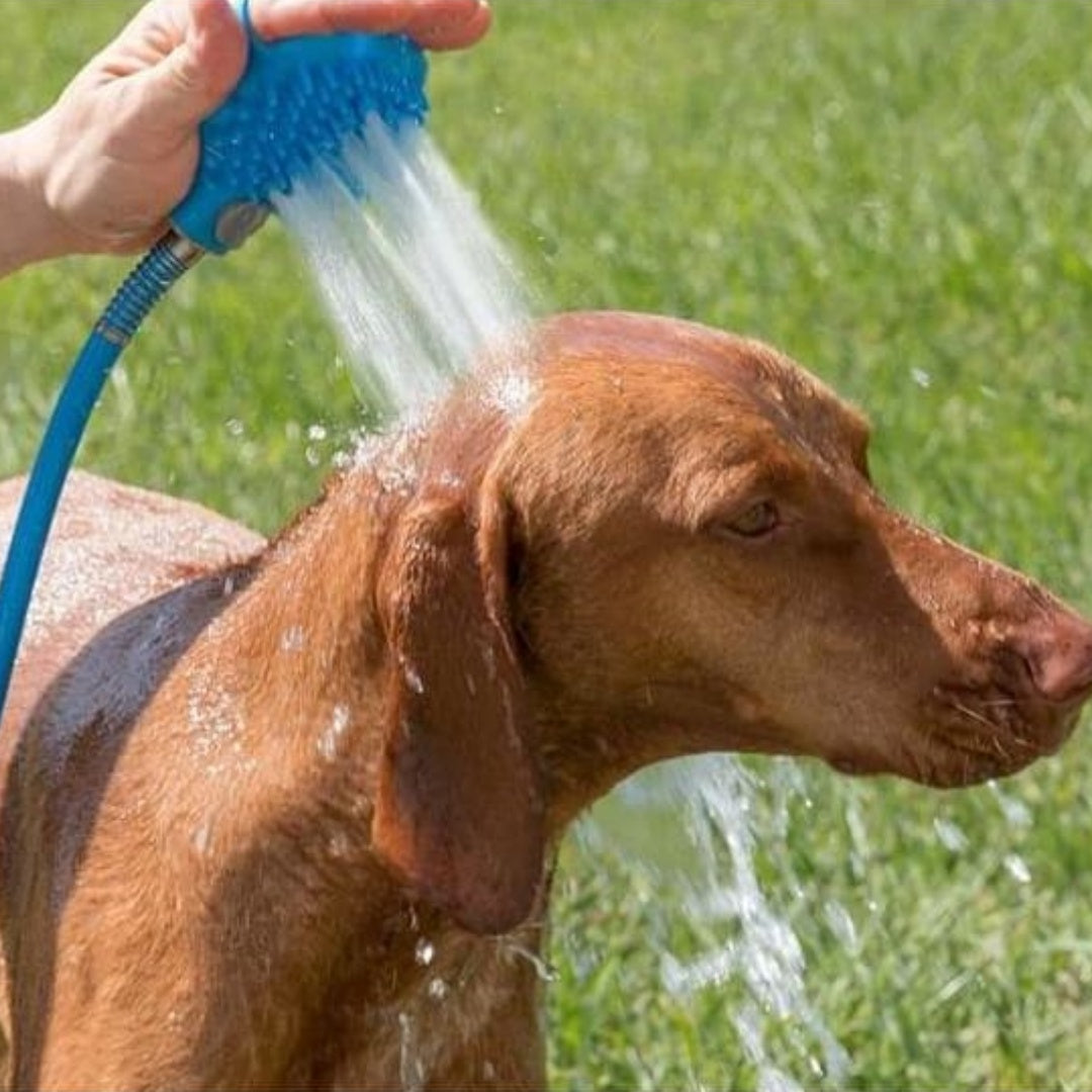 Transform Bath Time with the Handheld Silicone Pet Bath Shower Massage Brush