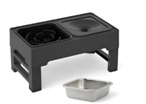 Adjustable Elevated Stainless Steel Double Pet Feeding Bowls
