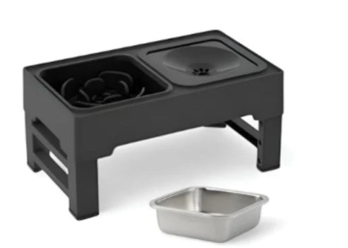 Adjustable Elevated Stainless Steel Double Pet Feeding Bowls